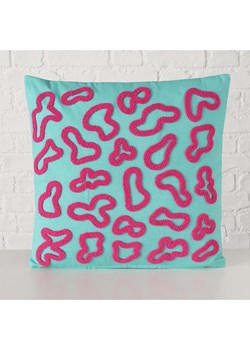 Boltze Poduszka "Swirla" w kolorze turkusowo-różowym - 45 x 45 cm ze sklepu Limango Polska w kategorii Poduszki dekoracyjne - zdjęcie 188912723