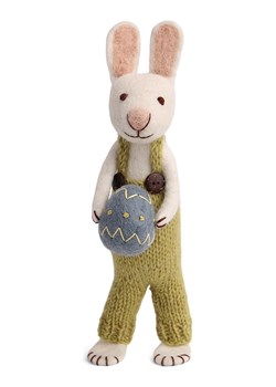Gry &amp; Sif Figurka dekoracyjna "Bunny" w kolorze biało-zielonym - dł. 30 cm ze sklepu Limango Polska w kategorii Dekoracje - zdjęcie 188912800