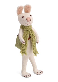 Gry &amp; Sif Figurka dekoracyjna "Bunny" w kolorze biało-zielonym - dł. 30 cm ze sklepu Limango Polska w kategorii Dekoracje - zdjęcie 188912801