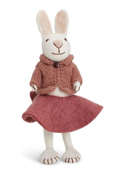 Gry &amp; Sif Figurka dekoracyjna "Bunny" w kolorze biało-jasnoróżowym - dł. 27 cm ze sklepu Limango Polska w kategorii Dekoracje - zdjęcie 188912810