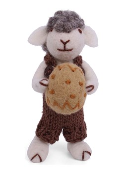 Gry &amp; Sif Figurka dekoracyjna "Sheep" w kolorze szaro-brązowo-białym - dł. 11 cm ze sklepu Limango Polska w kategorii Dekoracje - zdjęcie 188912862