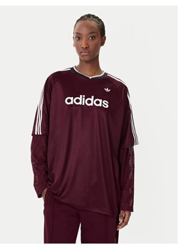 adidas Bluzka KC6432 Bordowy Oversize ze sklepu MODIVO w kategorii Bluzki damskie - zdjęcie 188913822