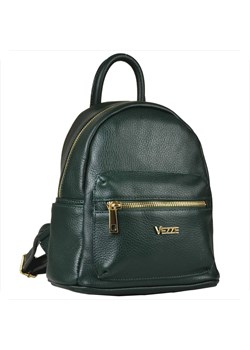 Vezze plecak damski zielony ze skóry naturalnej z zamkiem ze sklepu melon.pl w kategorii Plecaki - zdjęcie 188914274