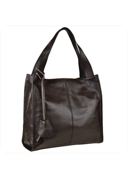 Duża torebka włoska shopper bag skóra naturalna brąz czekolada ze sklepu melon.pl w kategorii Torby Shopper bag - zdjęcie 188914290