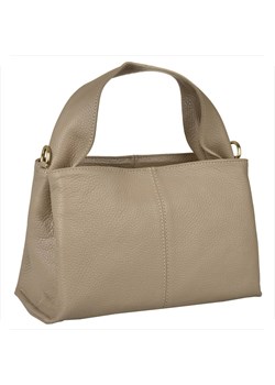 Modna skórzana torebka listonoszka beżowa włoska ze sklepu melon.pl w kategorii Listonoszki - zdjęcie 188914474