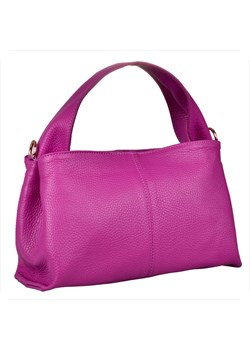 Modna skórzana torebka listonoszka fuksja ze sklepu melon.pl w kategorii Listonoszki - zdjęcie 188914602
