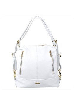Torebko plecak biały skóra naturalna xl vezze ze sklepu melon.pl w kategorii Plecaki - zdjęcie 188914803