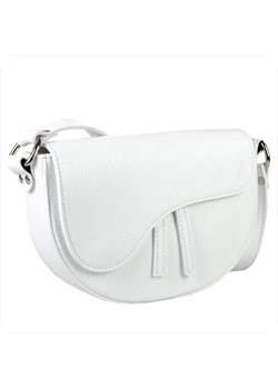 Borse in pelle torebka ze skóry naturalnej listonoszka biała ze sklepu melon.pl w kategorii Listonoszki - zdjęcie 188914862