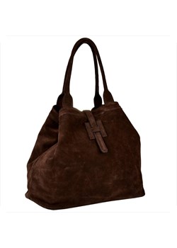 Torba shopper czekolada pojemnaskóra naturalna zamszowa xxl ze sklepu melon.pl w kategorii Torby Shopper bag - zdjęcie 188914911