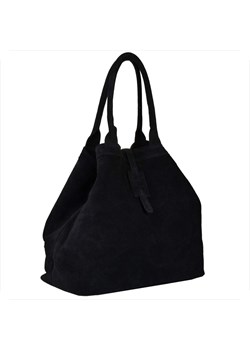 Torba shopper czarna pojemnaskóra naturalna zamszowa xxl ze sklepu melon.pl w kategorii Torby Shopper bag - zdjęcie 188915021