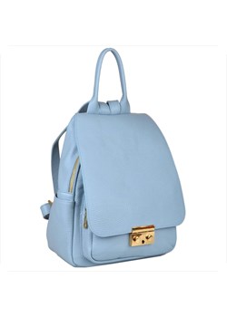 Plecak skórzany włoski niebieski baby blue borse in pelle ze sklepu melon.pl w kategorii Plecaki - zdjęcie 188915044