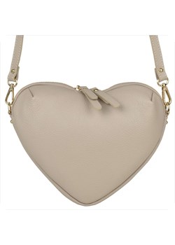 Borse in pelle torebka beżowa listonoszka serduszko skóra naturalna ze sklepu melon.pl w kategorii Listonoszki - zdjęcie 188915114