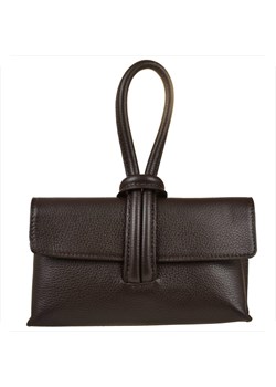 Torebka brąz czekolada wizytowa skóra naturalna borse in pelle ze sklepu melon.pl w kategorii Kopertówki - zdjęcie 188915321