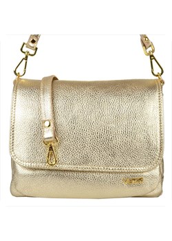 śliczna skórzana torebka rozmiar l złota metaliczna ze sklepu melon.pl w kategorii Listonoszki - zdjęcie 188915354