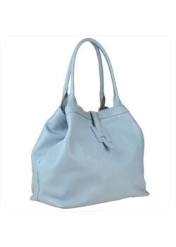 Torba shopper niebieska baby blue pojemna skórzana xxl ze sklepu melon.pl w kategorii Torby Shopper bag - zdjęcie 188915370