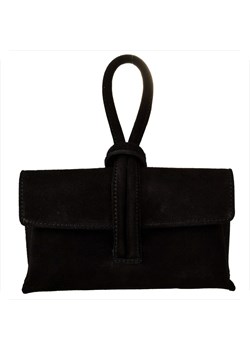 Torebka wizytowa skóra naturalna zamszowa czarna ze sklepu melon.pl w kategorii Kopertówki - zdjęcie 188915463