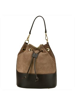 Borse in pelle torebka ze skóry naturalnej licowej i zamszowej ze sklepu melon.pl w kategorii Torebki worki - zdjęcie 188915602