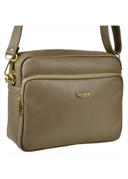 Modna skórzana torebka listonoszka taupe brąz vezze ze sklepu melon.pl w kategorii Listonoszki - zdjęcie 188915842