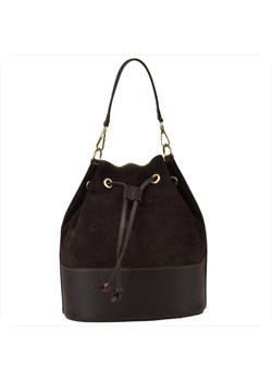Borse in pelle torebka ze skóry naturalnej licowej i zamszowej ze sklepu melon.pl w kategorii Torebki worki - zdjęcie 188915963