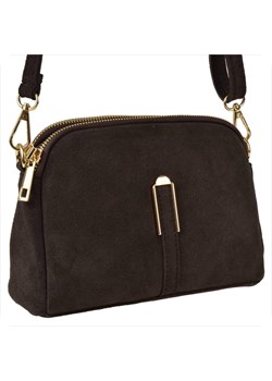Zgrabna torebka skóra naturalna zamszowa listonoszka czekolada ze sklepu melon.pl w kategorii Listonoszki - zdjęcie 188915994