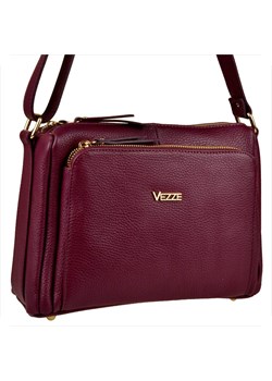 Włoska skórzana torebka bordo buraczek vezze złote okucia ze sklepu melon.pl w kategorii Listonoszki - zdjęcie 188916104