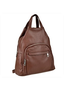 Borse in pelle torebko-plecak w kolorze brązowym skóra naturalna ze sklepu melon.pl w kategorii Plecaki - zdjęcie 188916202