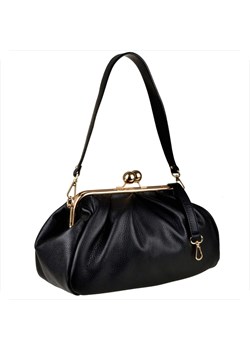 Torebka retro skóra naturalna z dużymi kulkami borse in pelle czarna ze sklepu melon.pl w kategorii Listonoszki - zdjęcie 188916234