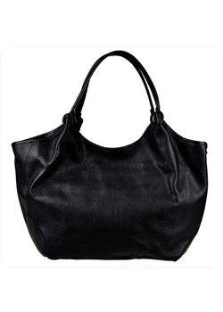 Włoska torebka shopper skóra naturalna czarna xl ze sklepu melon.pl w kategorii Torby Shopper bag - zdjęcie 188916263