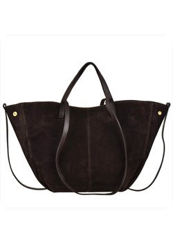 Genuine leather torba skórzana zamszowa shopper bag brąz czekolada ze sklepu melon.pl w kategorii Torby Shopper bag - zdjęcie 188916273