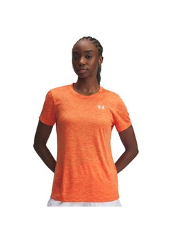Damska koszulka treningowa Under Armour Tech SSC- Twist - pomarańczowa ze sklepu Sportstylestory.com w kategorii Bluzki damskie - zdjęcie 188916694