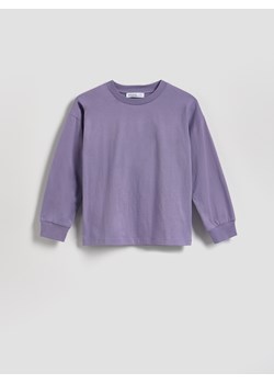 Reserved - Bawełniany longsleeve - fioletowy ze sklepu Reserved w kategorii T-shirty chłopięce - zdjęcie 188917072