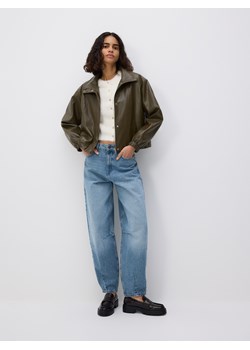 Reserved - Kurtka z wysoką stójką - ciemnozielony ze sklepu Reserved w kategorii Kurtki damskie - zdjęcie 188917242