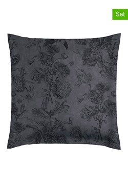 maison héritage PARIS Satynowe poszewki (2 szt.) w kolorze ciemnoszarym na poduszkę ze sklepu Limango Polska w kategorii Poduszki dekoracyjne - zdjęcie 188918341