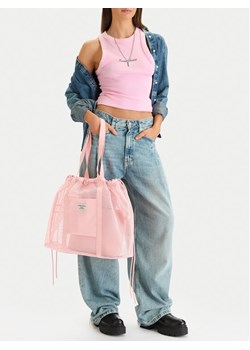 Guess Jeans Torebka WBEO-GUESS-M-003-09 Różowy ze sklepu MODIVO w kategorii Torby Shopper bag - zdjęcie 188918924