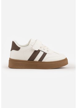 Ciemnobeżowe Buty Sportowe Sneakersy w Stylu Kultowych Tenisówek na Rzep Lioana ze sklepu born2be.pl w kategorii Buty sportowe dziecięce - zdjęcie 188919780