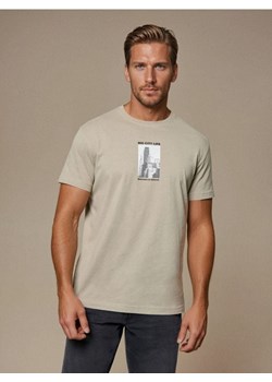 Sinsay - Bawełniana koszulka z nadrukiem - zielony ze sklepu Sinsay w kategorii T-shirty męskie - zdjęcie 188920402