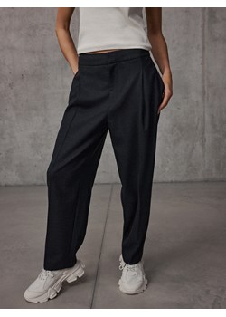Mohito - Spodnie z wysokim stanem - szary ze sklepu Mohito w kategorii Spodnie damskie - zdjęcie 188928441