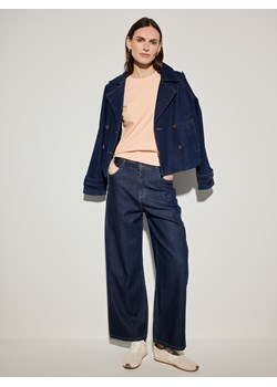 Mohito - Brzoskwiniowy t-shirt z merceryzowanej bawełny - brzoskwiniowy ze sklepu Mohito w kategorii Bluzki damskie - zdjęcie 188928873