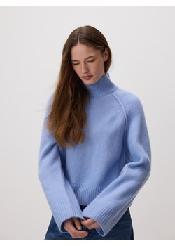Reserved - Wełniany sweter z golfem - jasnoniebieski ze sklepu Reserved w kategorii Swetry damskie - zdjęcie 188929602