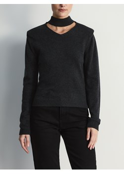 Reserved - Sweter z dekoracyjną stójką - ciemnoszary ze sklepu Reserved w kategorii Swetry damskie - zdjęcie 188930062