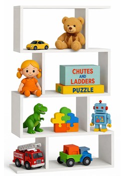 Biały dziecięcy regał na zabawki M0-H87 ze sklepu Edinos.pl w kategorii Regały i witryny - zdjęcie 188931373