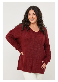 Curvy Lady Sweter w kolorze bordowym ze sklepu Limango Polska w kategorii Swetry damskie - zdjęcie 188931850