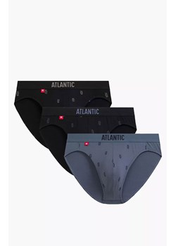 Atlantic 3-pack slipy męskie sport 3MP-210-CZA/DENJ/CZA, Kolor czarno-niebieski-wzór, Rozmiar XL, ATLANTIC ze sklepu Intymna w kategorii Majtki męskie - zdjęcie 188932802