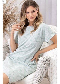 Bawełniana piżama damska 1728 Elif, Kolor zielony-wzór, Rozmiar M, Leveza ze sklepu Intymna w kategorii Koszule nocne - zdjęcie 188932900