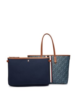 Tommy Hilfiger Torebka Th Monoplay Tote Stripe Le AW0AW18390 Niebieski ze sklepu MODIVO w kategorii Torby Shopper bag - zdjęcie 188935304