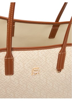 Tommy Hilfiger Torebka Th Monoplay Tote Le AW0AW17416 Beżowy ze sklepu MODIVO w kategorii Torby Shopper bag - zdjęcie 188935390
