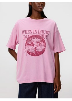 Reserved - T-shirt z nadrukiem - różowy ze sklepu Reserved w kategorii Bluzki damskie - zdjęcie 188939443