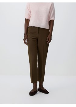 Reserved - Spodnie w kant - brązowy ze sklepu Reserved w kategorii Spodnie damskie - zdjęcie 188939473