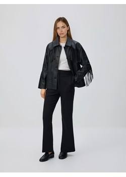 Reserved - Spodnie flare z kantem - czarny ze sklepu Reserved w kategorii Spodnie damskie - zdjęcie 188939494