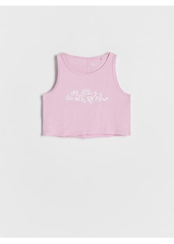 Reserved - Top z nadrukiem - różowy ze sklepu Reserved w kategorii Bluzki dziewczęce - zdjęcie 188939722
